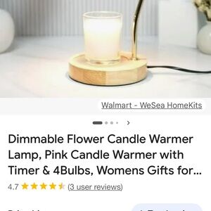 Elegant Pink Candle Warmer with Timer